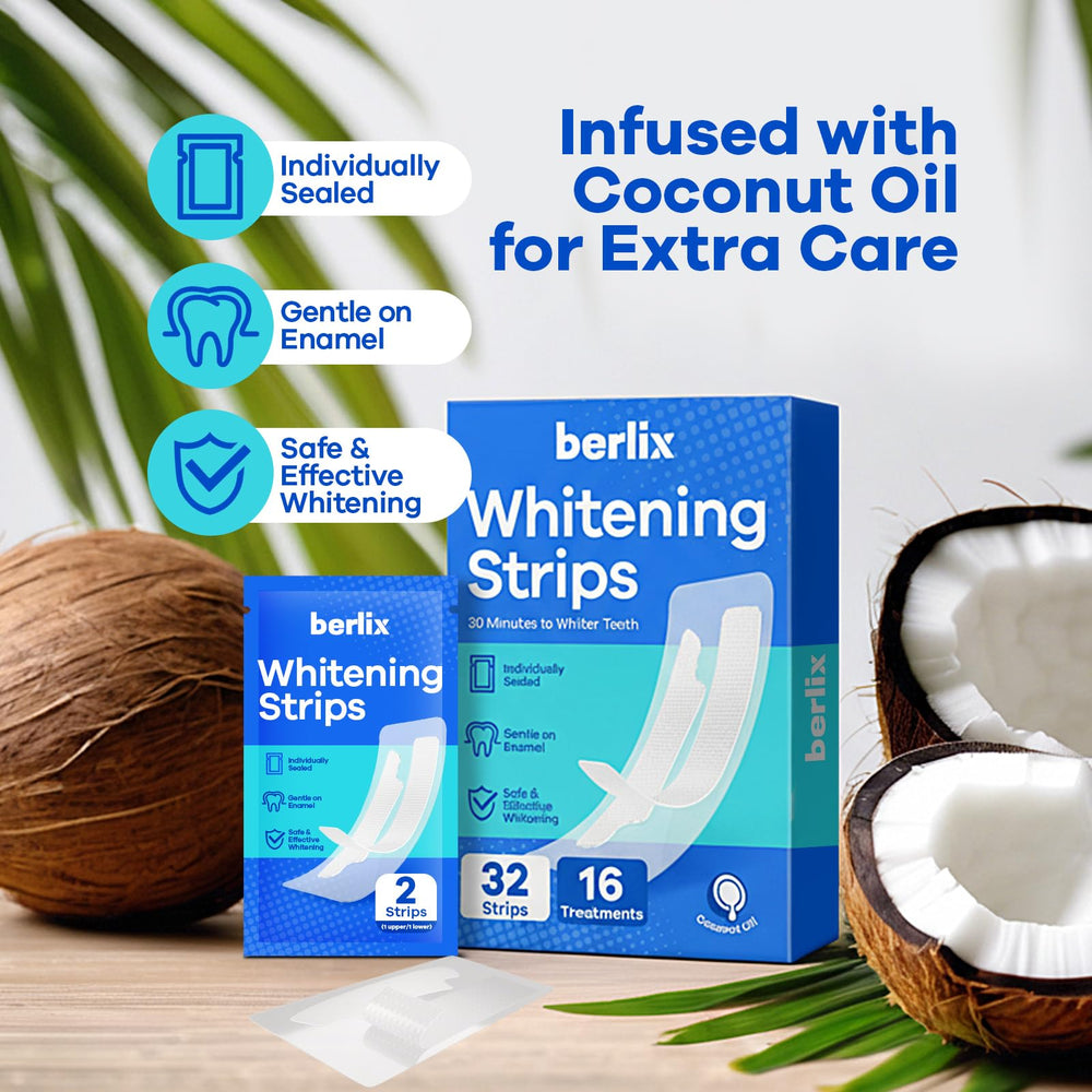 Berlix enamel-safe whitening formula protects enamel and gums.