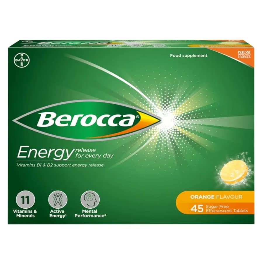 Berocca Orange visual of vitamins and minerals in the formula