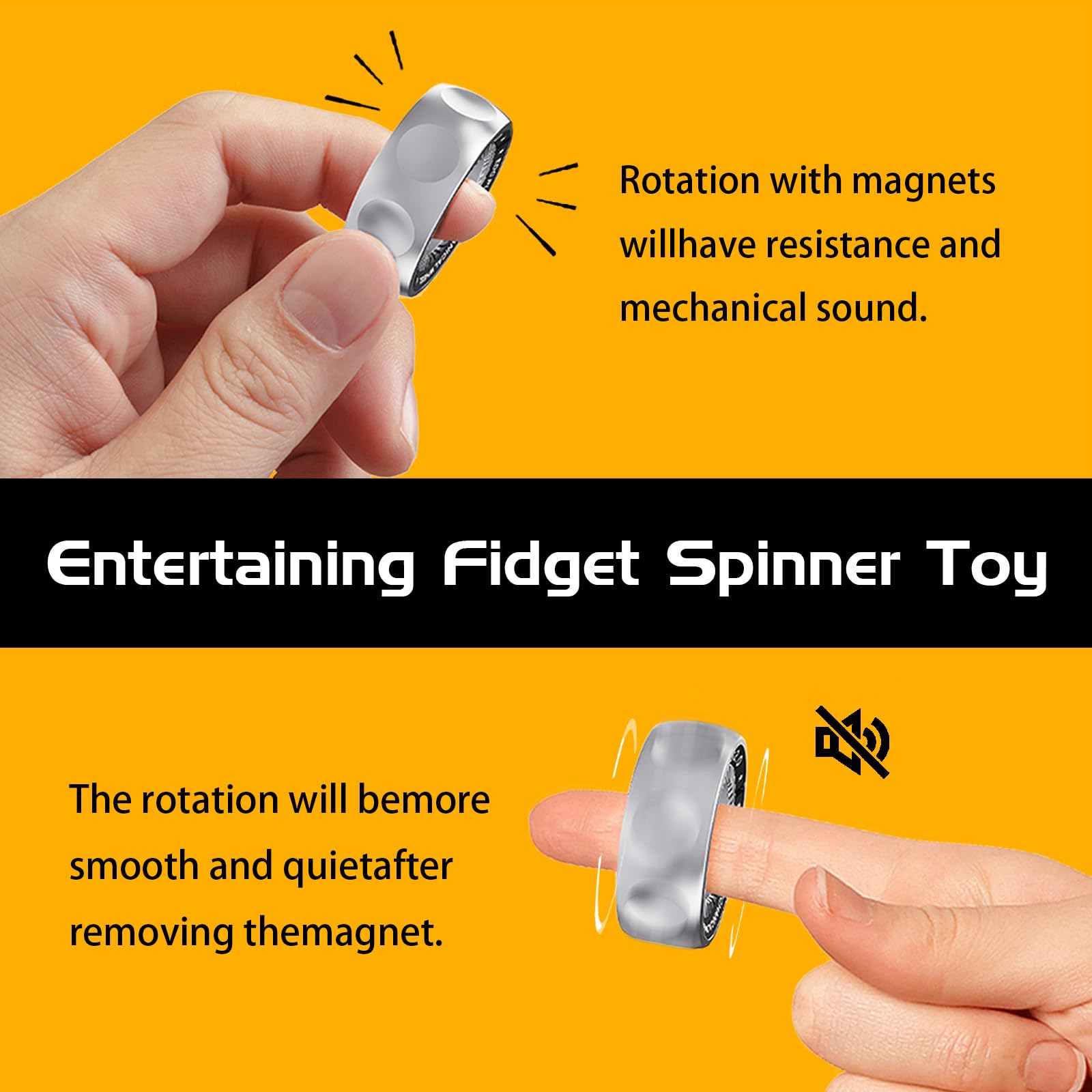 Berotok fidget ring gift-ready packaging for adults and teens.