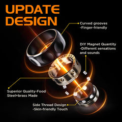 Berotok fidget ring uses stainless steel materials for durable daily wear and touch.