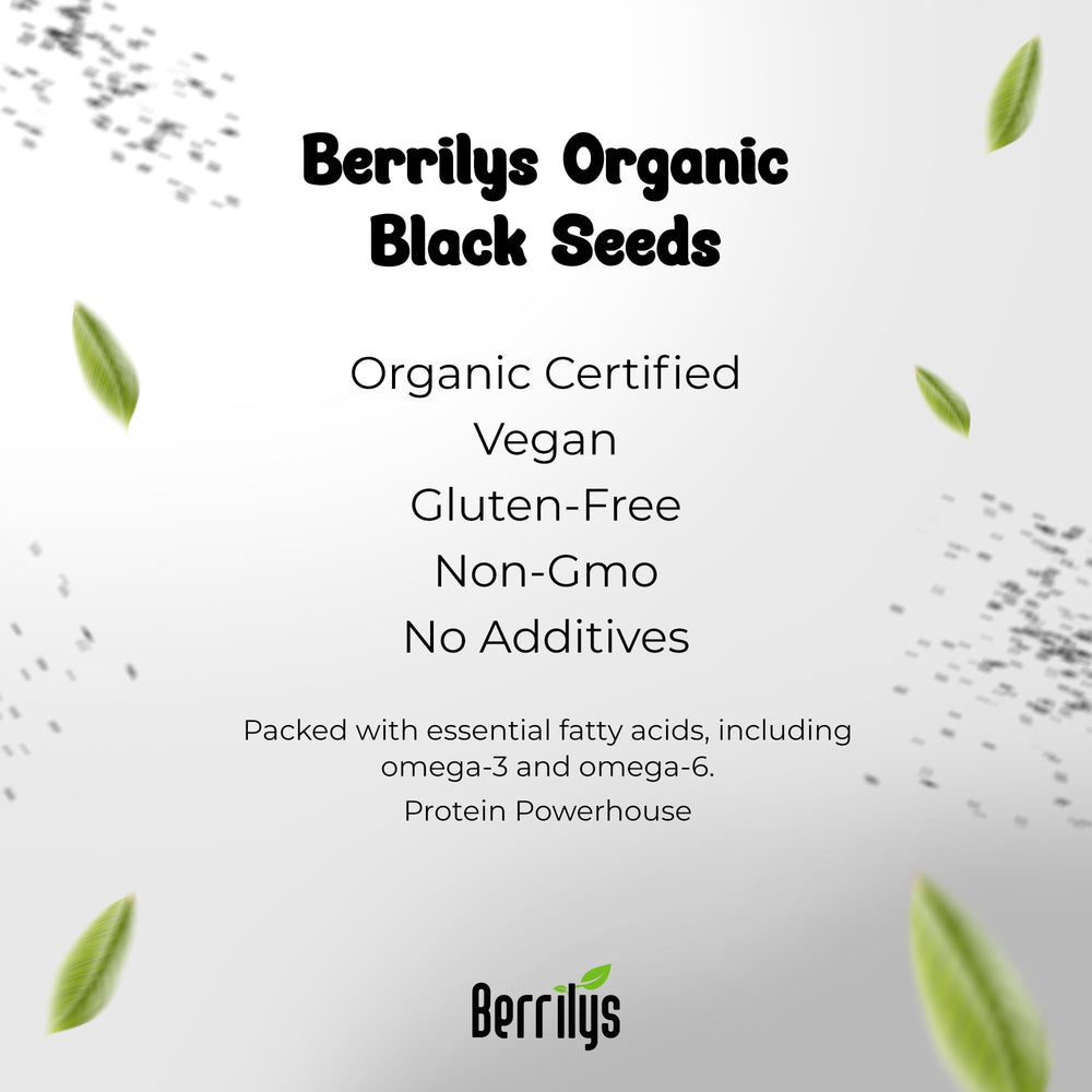Berrilys Black Seeds organic certification seal indicating trusted quality