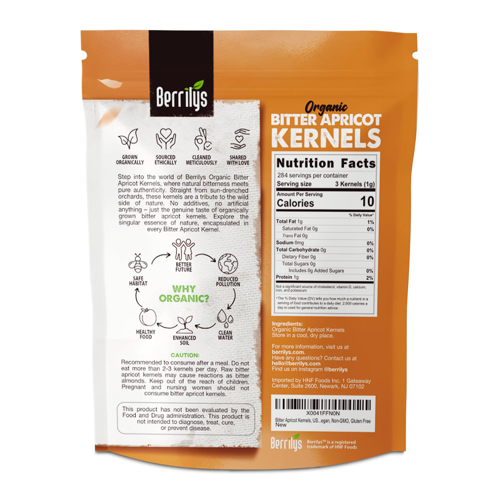 Berrilys organic bitter apricot kernels raw kernels ready for culinary use