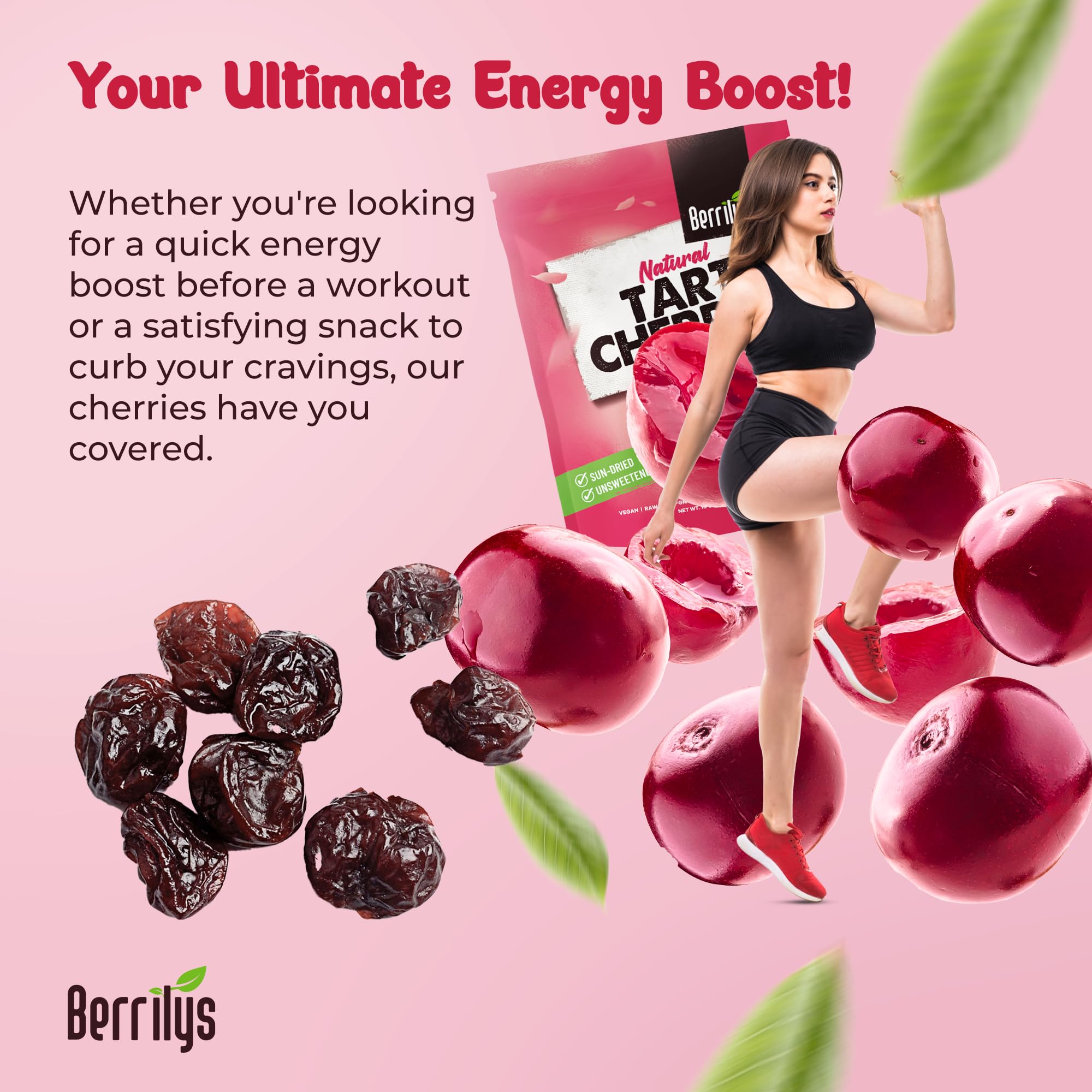 Berrilys sun-dried cherries, rich tart flavor for savory and sweet dishes.