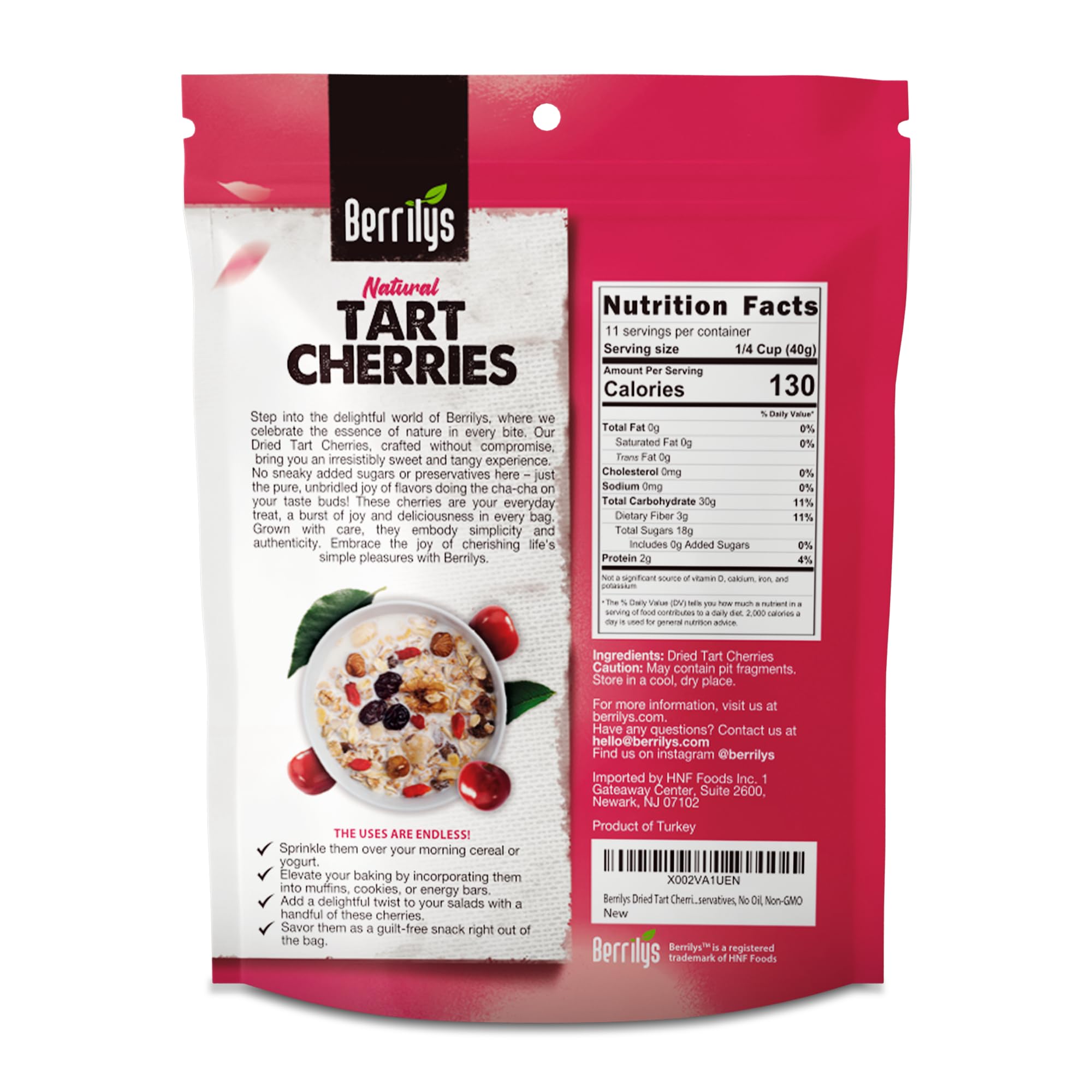 Berrilys tart cherries pitted, perfect for baking and dessert toppings.