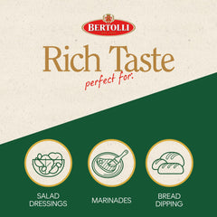 Bertolli Non-GMO olive oil bottle emphasizes pure, trusted quality.