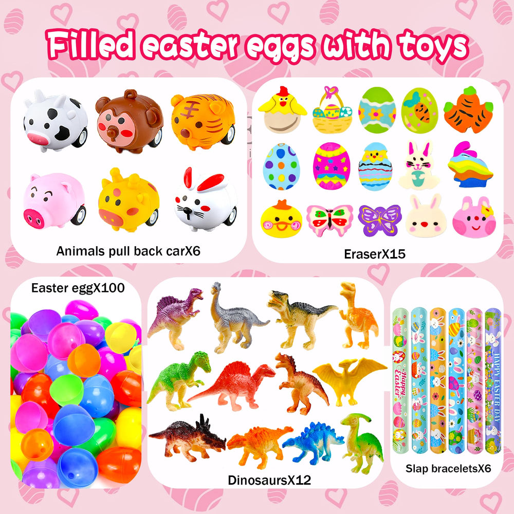 Beser Easter eggs with 218 toys inside, variety for kids