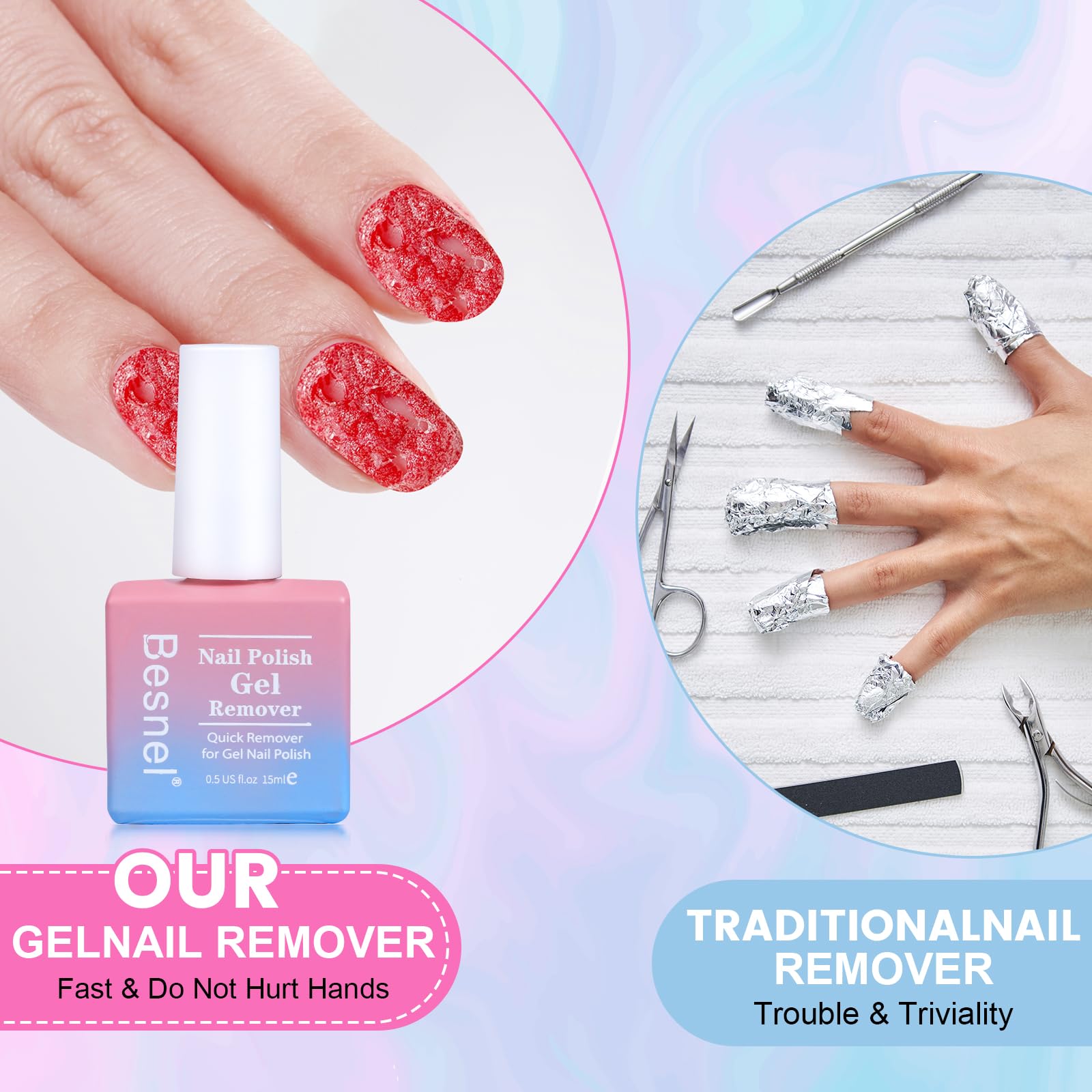 BESNEL at-home manicure kit highlighting convenient toolset