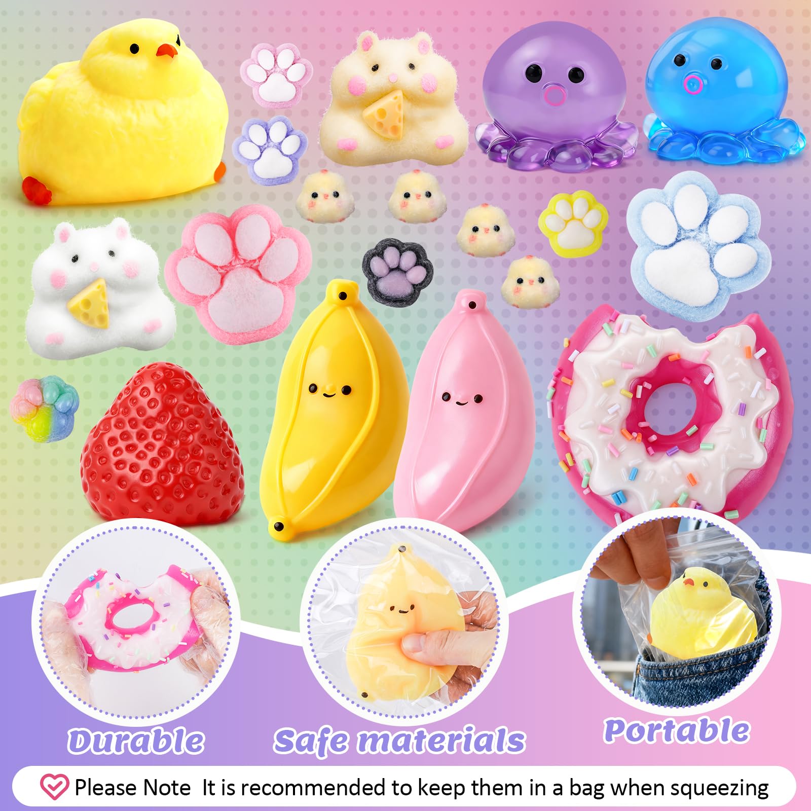BESNEL big strawberry squishy, colorful squeeze for visual engagement.