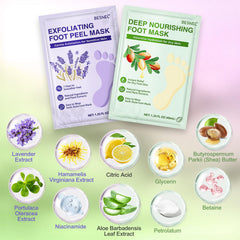 Besnel foot mask aloe-lavender essence nourishes and soothes tired feet