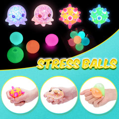 BESNEL squishy-ball set with varied textures for desk de-stressing.