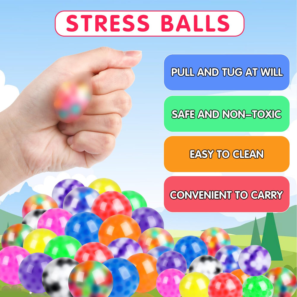 Besnel stress ball pocket-size design fits in a pocket for on-the-go relief.