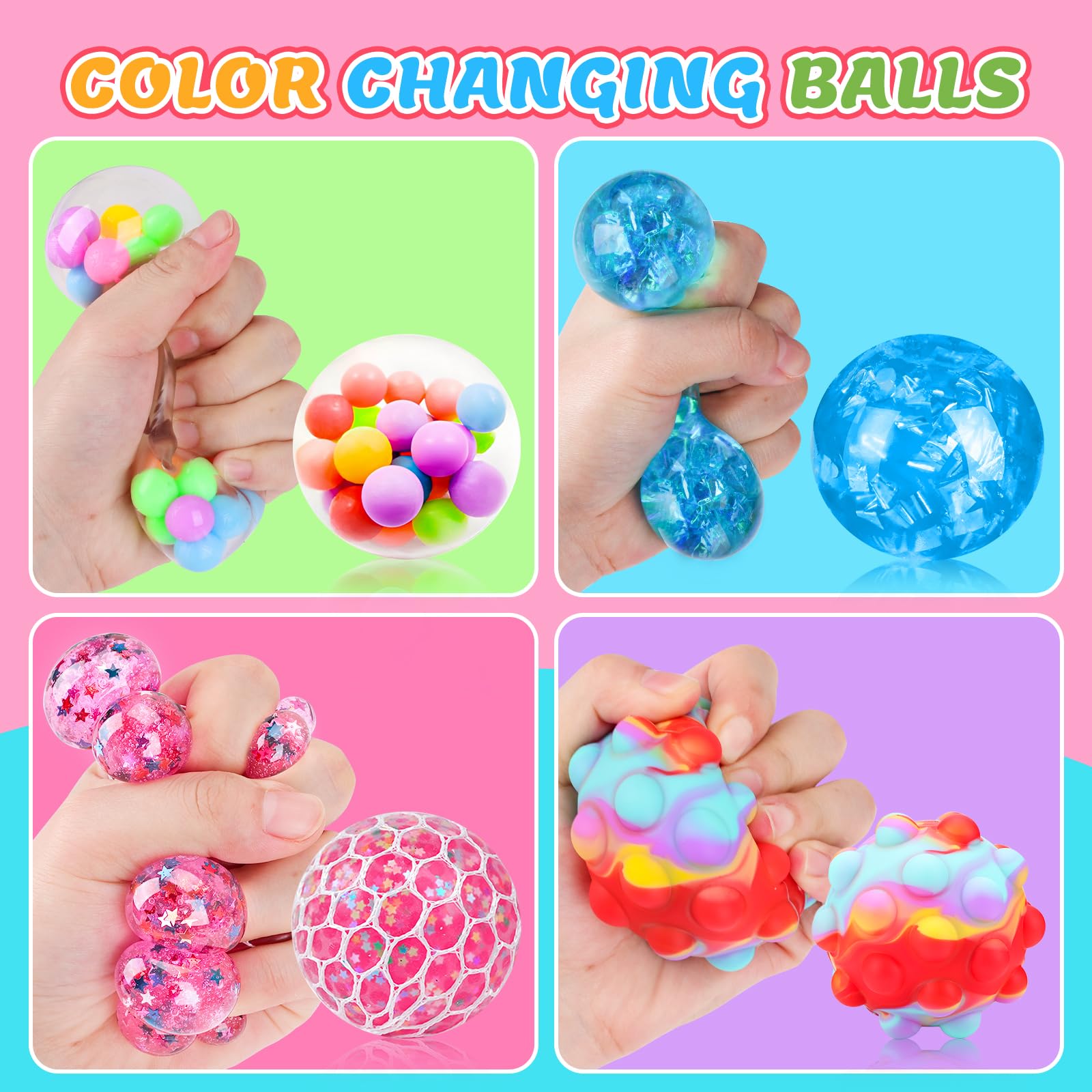 Besnel palm-size stress ball fits in hand for on-the-go relief