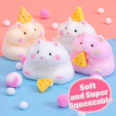 Close-up of BESNEL Taba squishy hamster's soft tactile detailing.