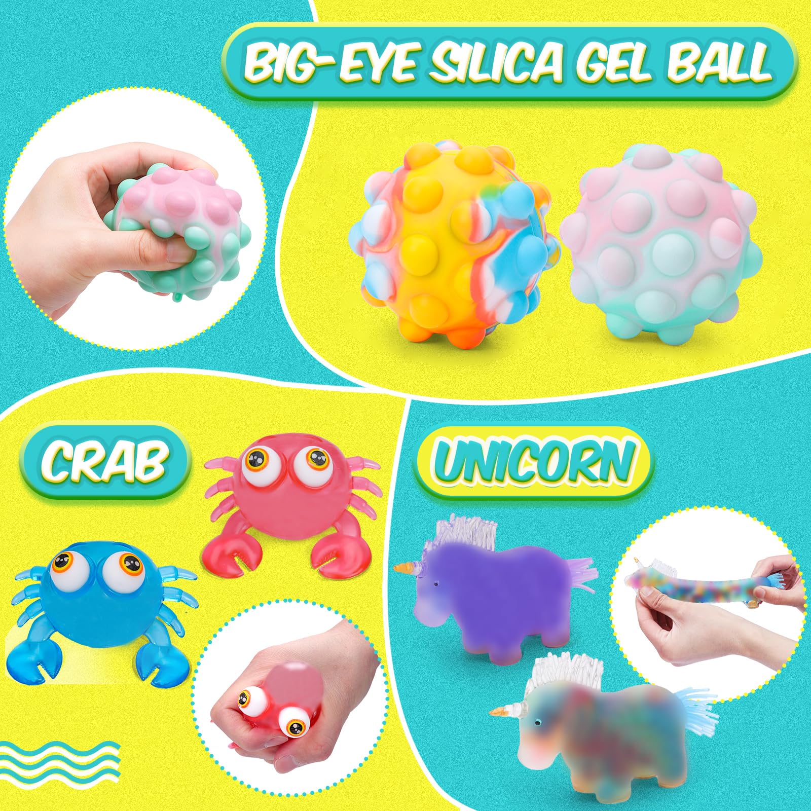 BESNEL stress ball with TPR outer shell for durability and long-lasting squish.