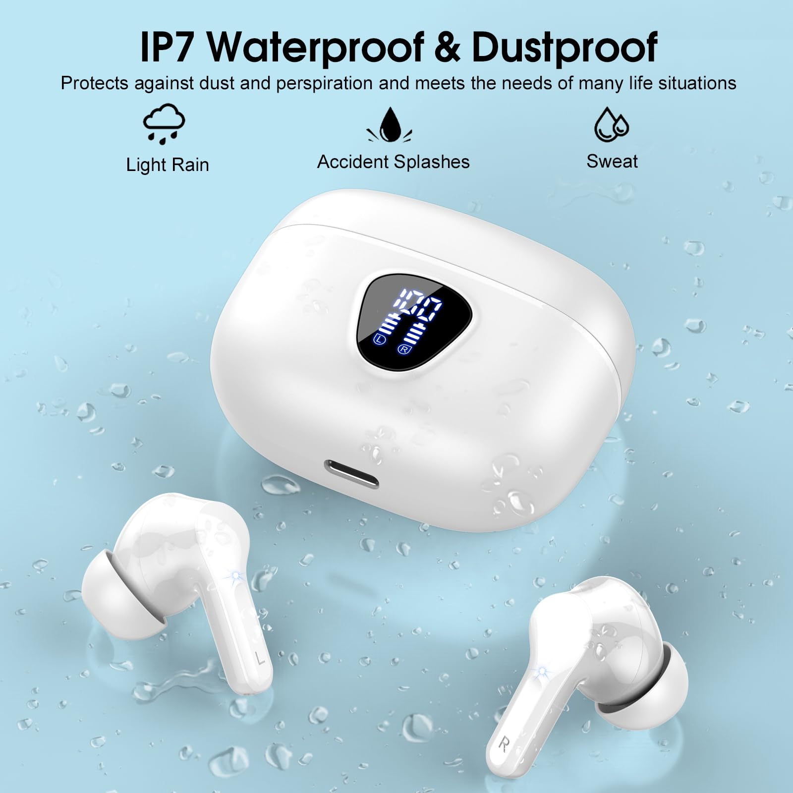 Besnoow wireless earbuds 14.2mm driver delivers rich sound