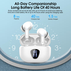 Besnoow wireless earbuds ENC mic enables clear calls in noisy environments