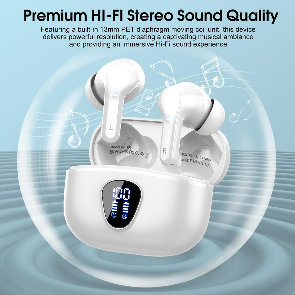 Besnoow wireless earbuds ergonomic curve fit for secure wear