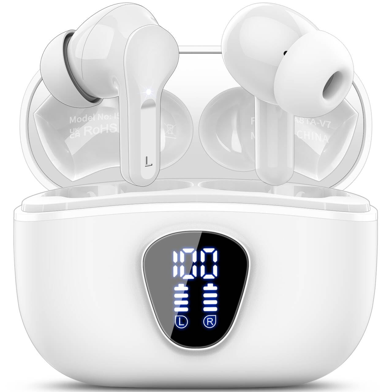 Besnoow wireless earbuds front view for daily listening comfort