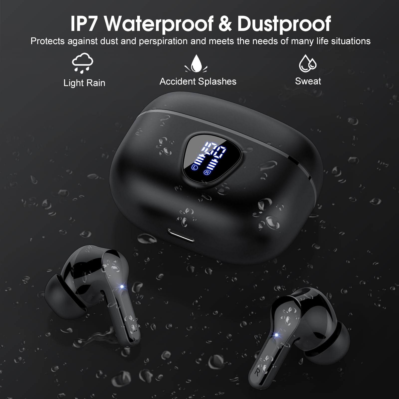BESNOOW ergonomic in-ear design with multiple tips for secure, comfortable fit.