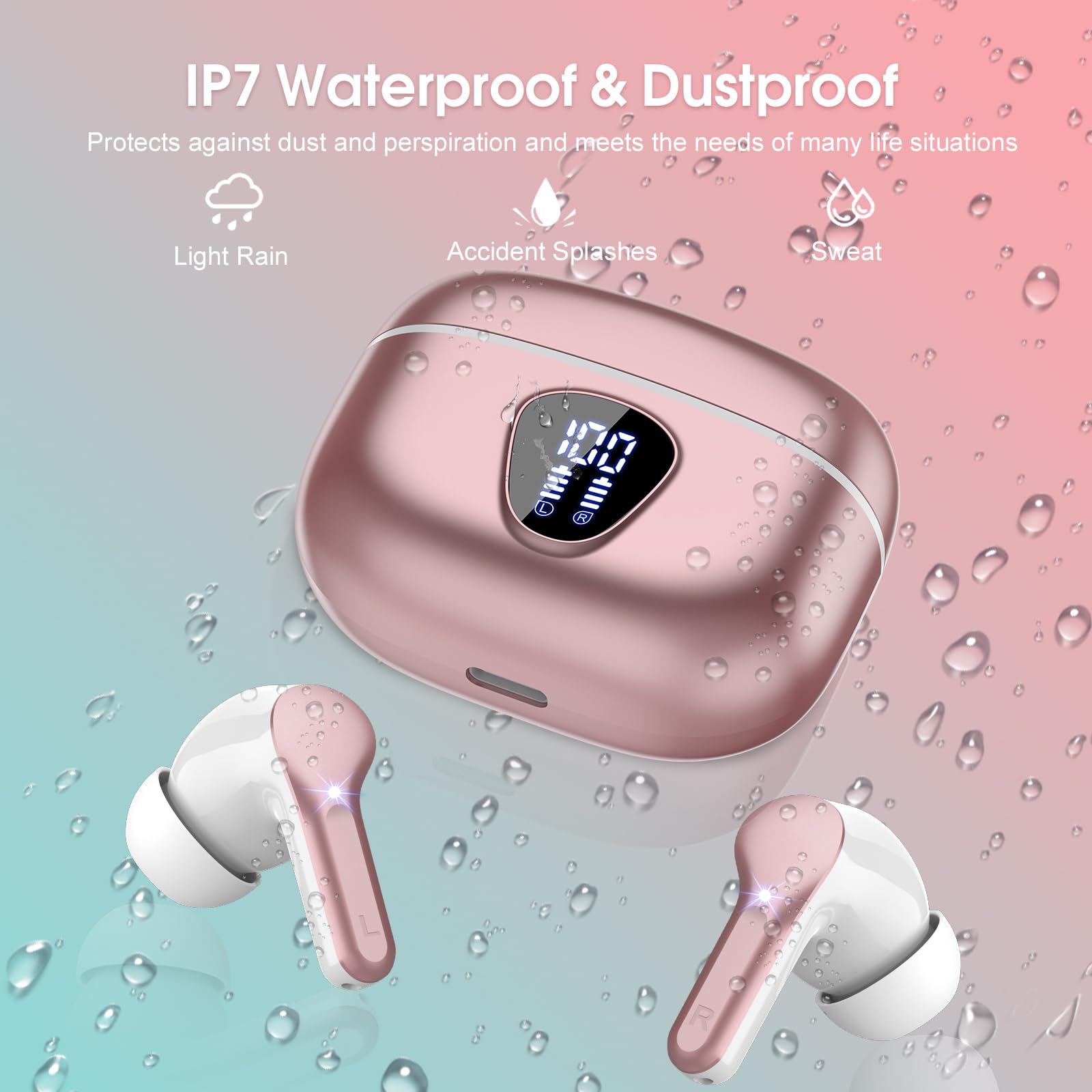 BESNOOW ergonomic earbuds with soft silicone tips for secure wear