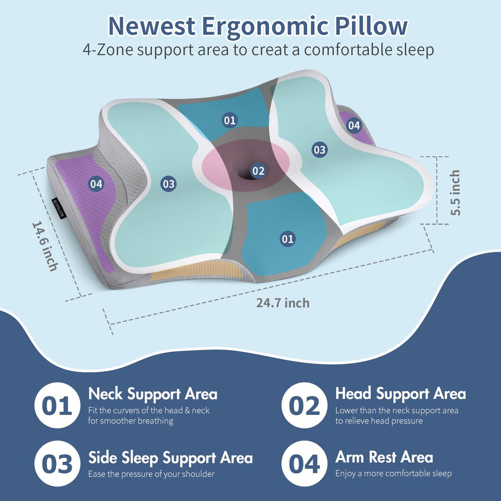 Bespillow dual-height neck pillow for customizable height and comfort.