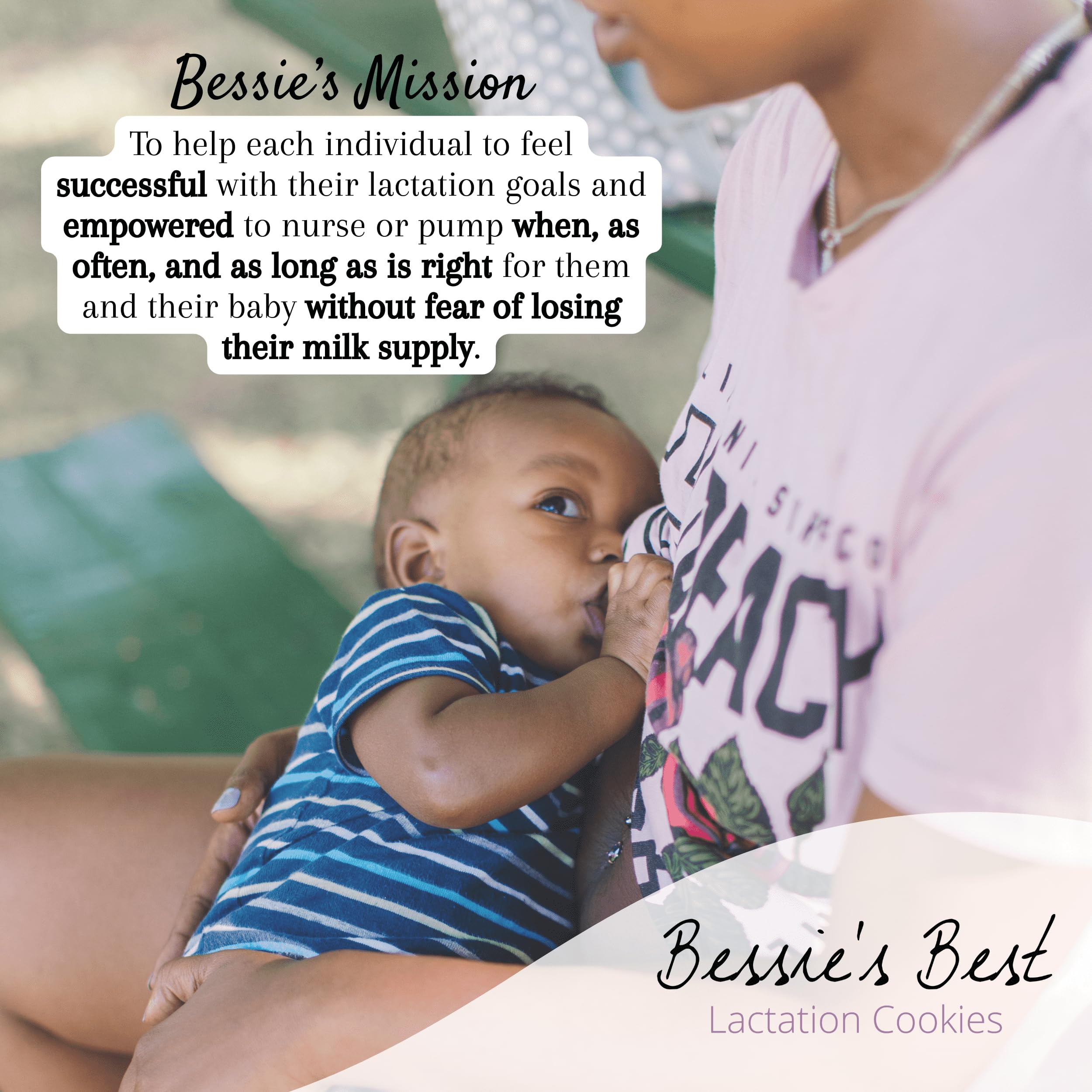 Bessie's Best Lactation Cookies provide about 5g of protein per serving for energy.