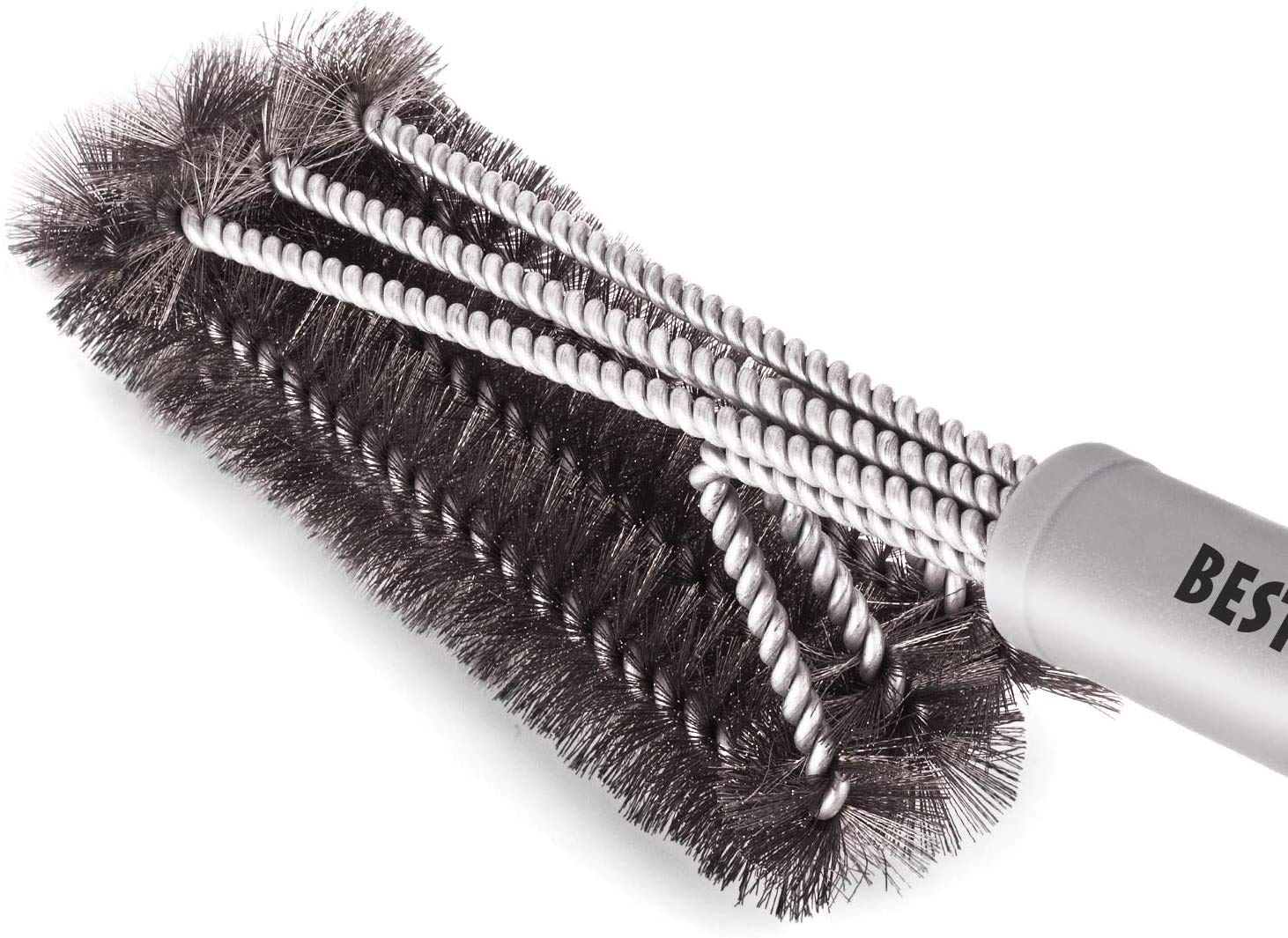 BEST grill brush with 18-inch long handle for safe, thorough cleaning on grills.