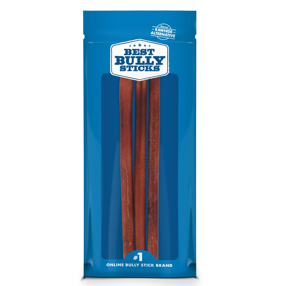 Best Bully Sticks 12-inch dog chew for large dogs promoting dental health.