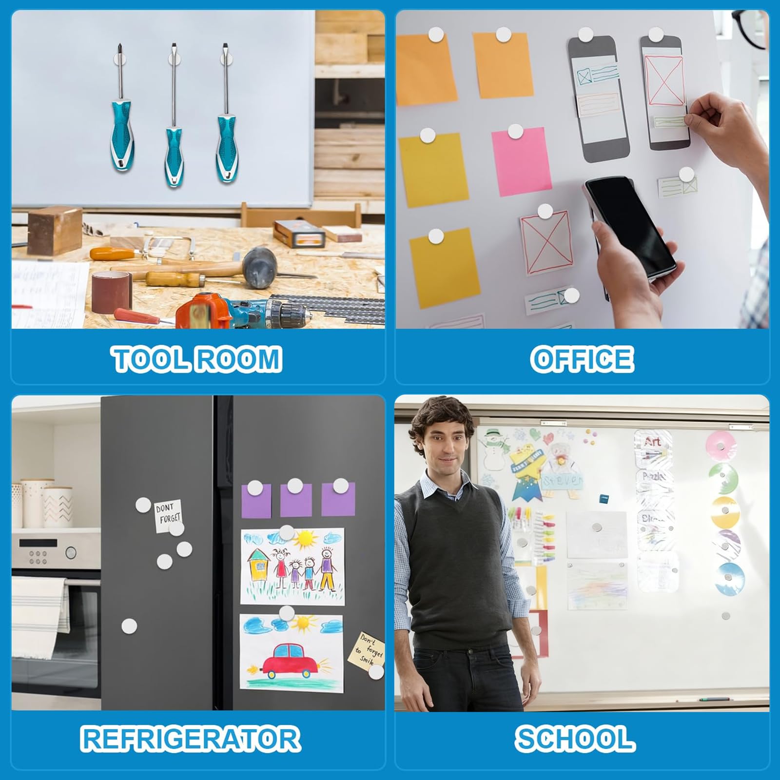 BEST CHOICE MAGNETS easy-to-remove magnets prevent surface scratches on appliances