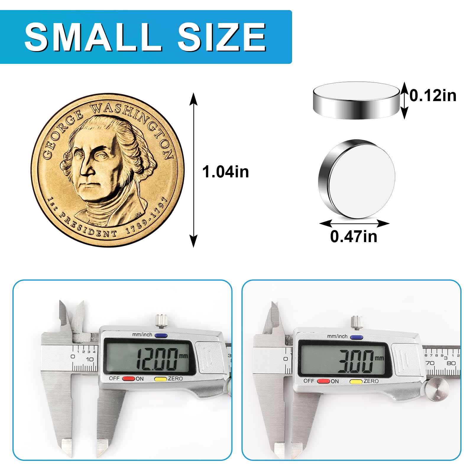 BEST CHOICE MAGNETS brushed nickel silver magnets for long-lasting fridge mounting.