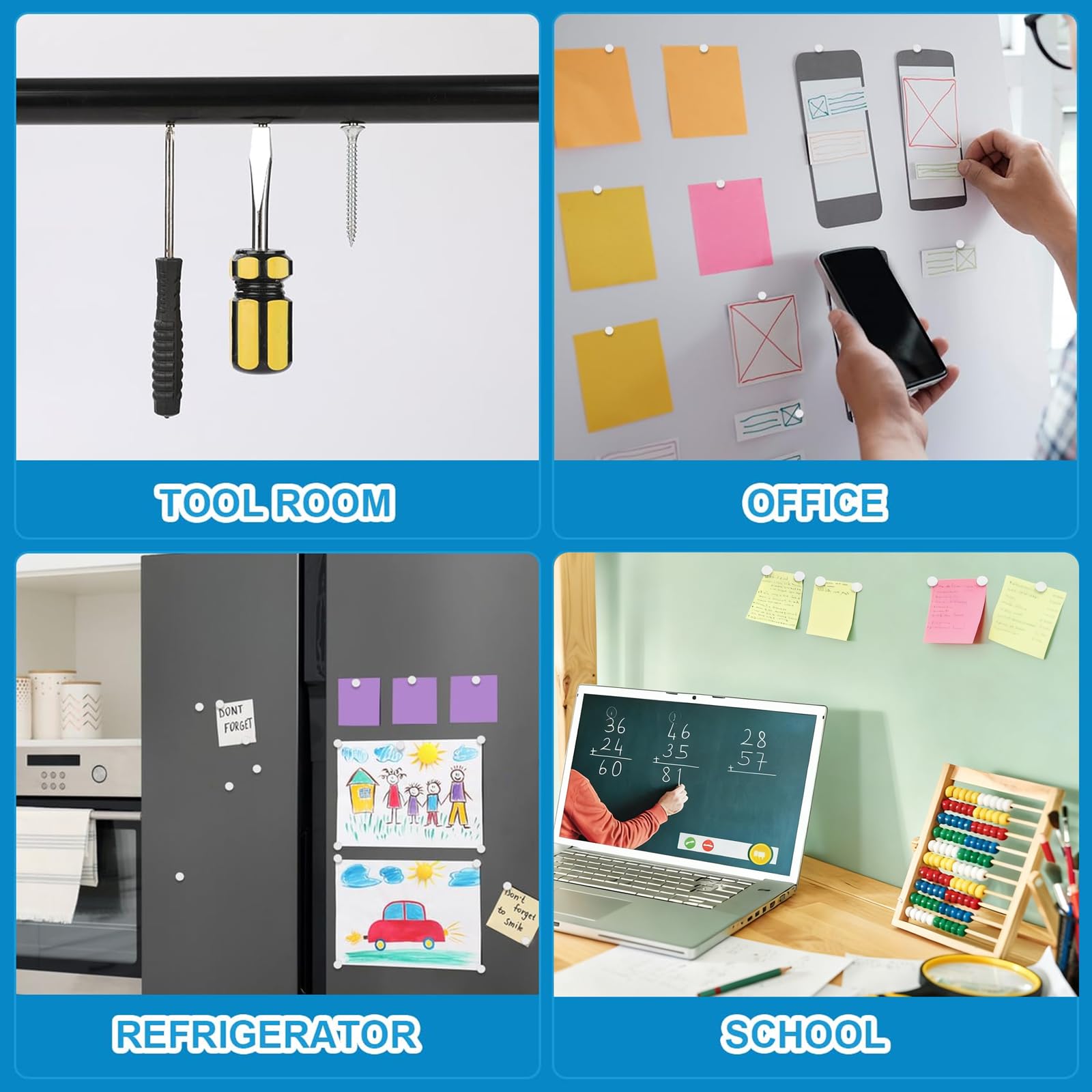 Best Choice Magnets magnets in a DIY crafts setup for secure yet removable holds