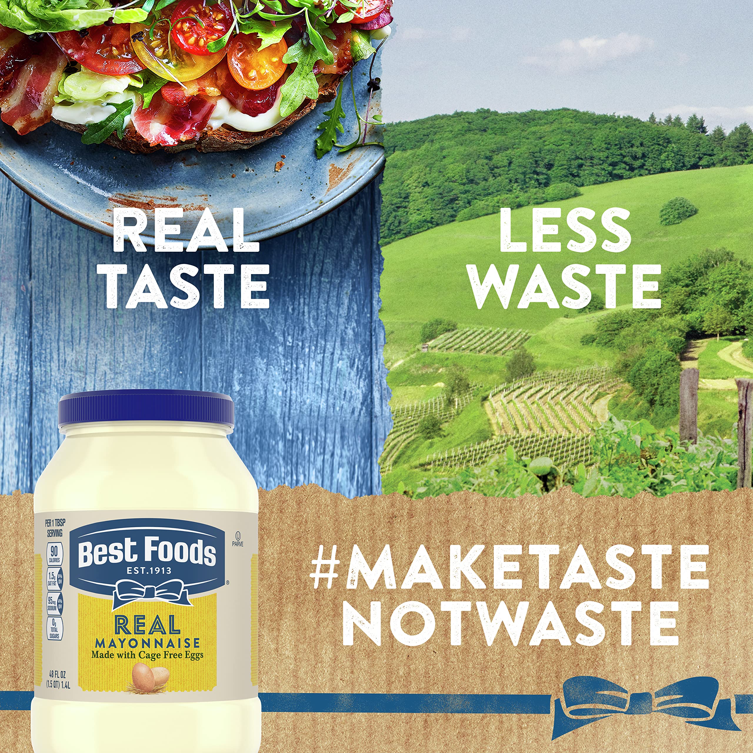 Best Foods Gluten Free Real Mayonnaise on burgers for juicy, rich bite