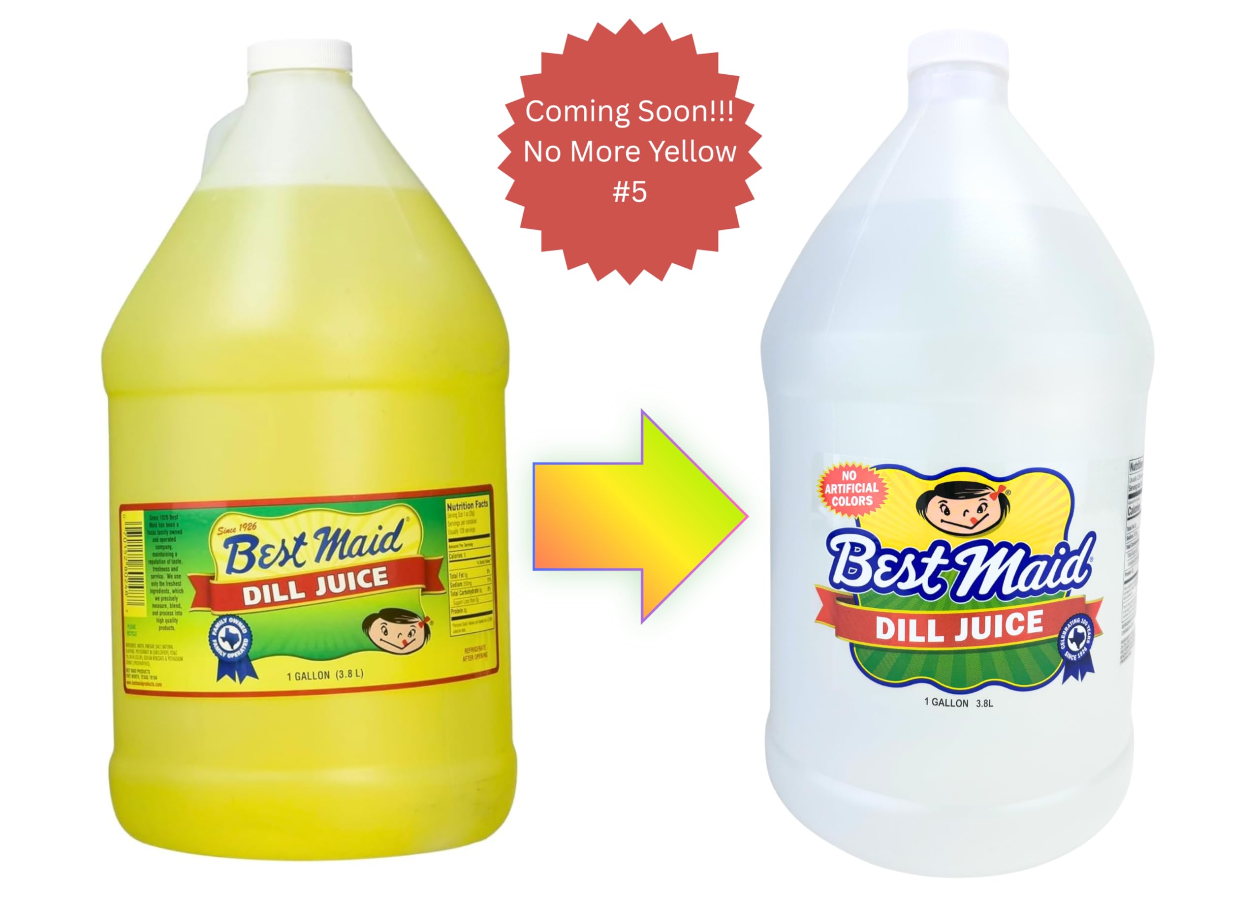 Pour-ready Best Maid Dill Juice 1Gal bottle ideal for cocktails and marinades.