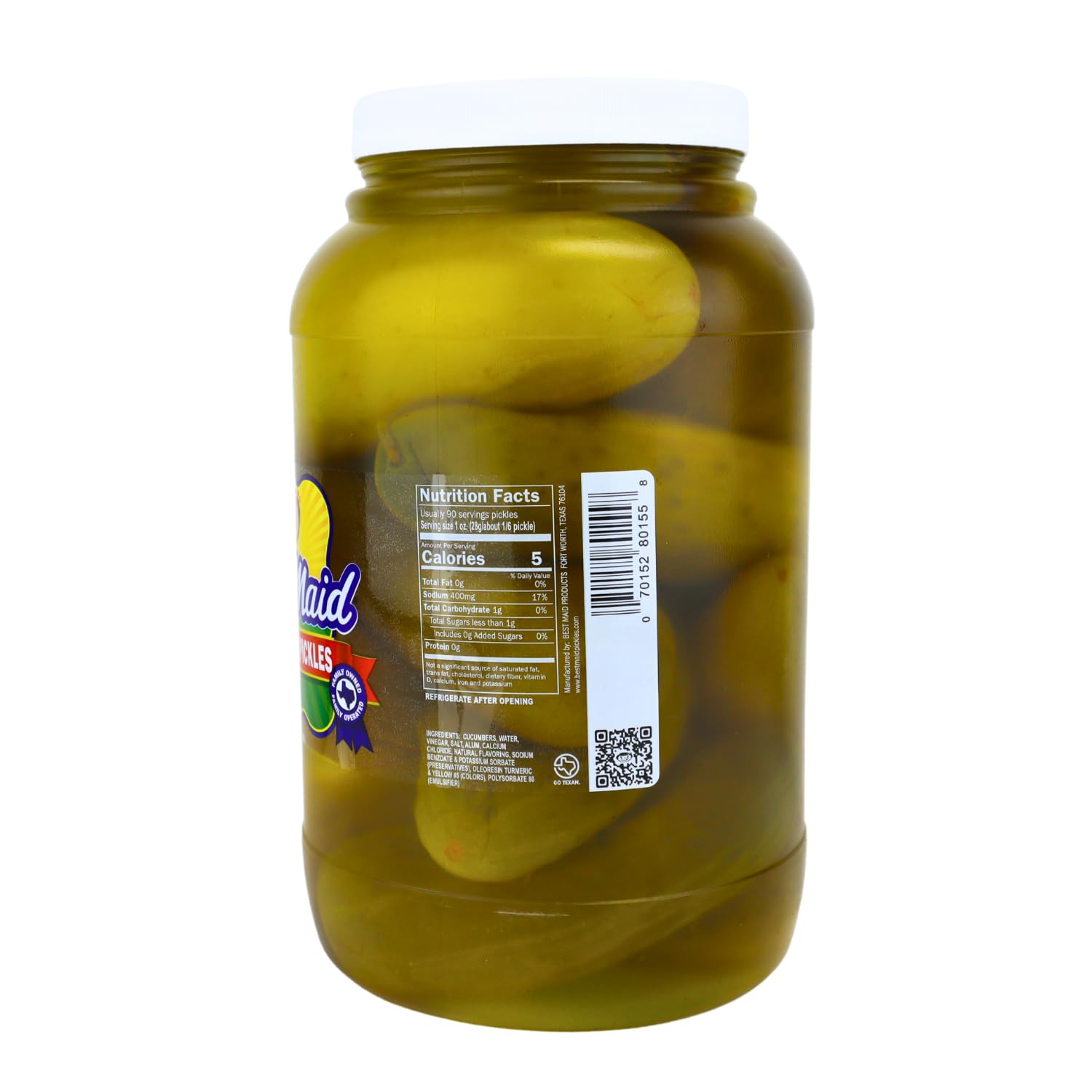 Best Maid Dill Pickles whole pickles closeup highlight crisp texture.