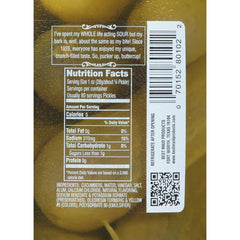 Best Maid Sour Pickles 1gal jar label close-up, ideal for sharing