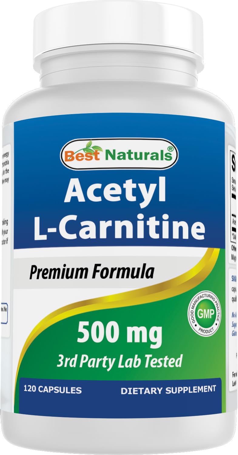 Best Naturals Acetyl L-Carnitine 500mg bottle for daily use