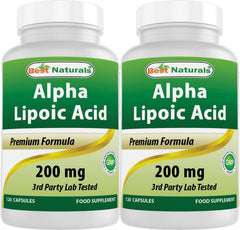 Best Naturals Alpha Lipoic Acid 200mg bottle for daily antioxidant support.