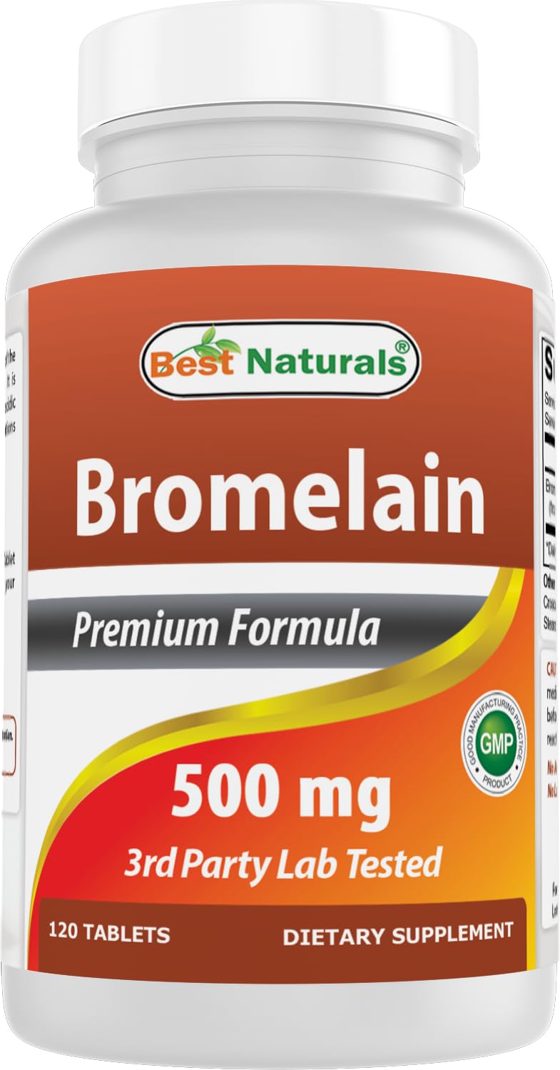 Best Naturals Bromelain bottle front for digestion support