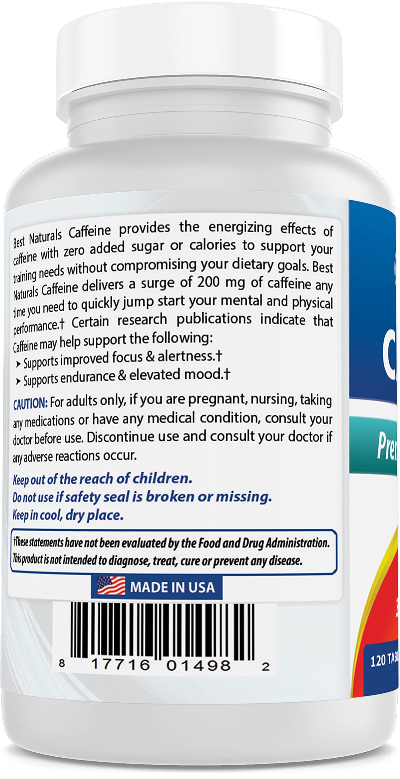 Best Naturals packaging highlights USA-made GMP facility assurance.