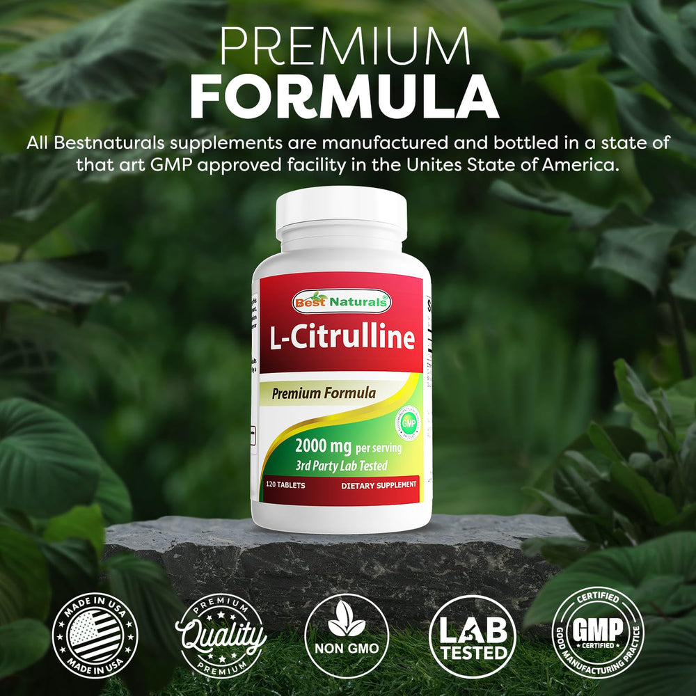 Best Naturals L-Citrulline is manufactured in a USA, GMP-compliant facility