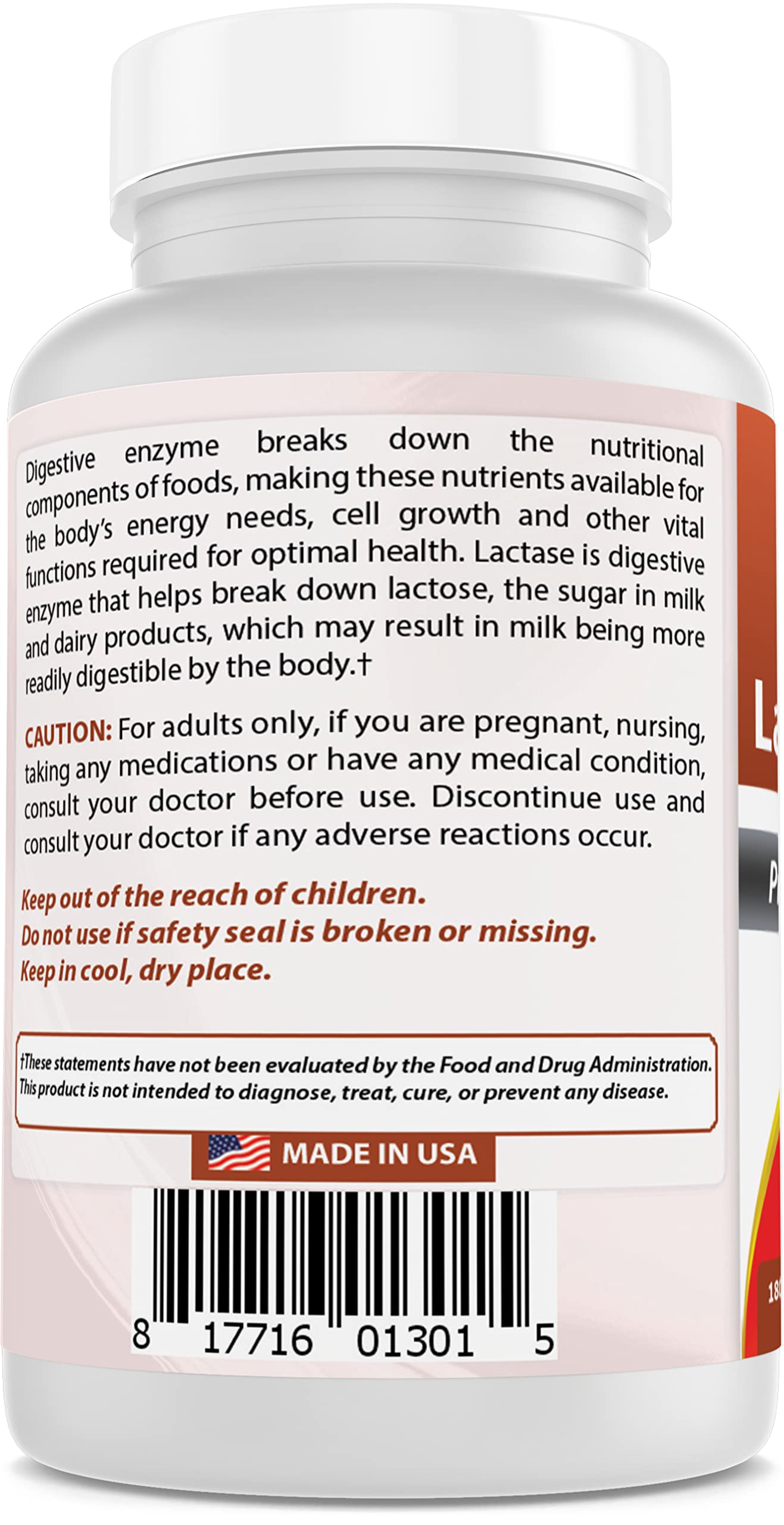 Best Naturals Lactose Intolerance Relief Tablets on kitchen counter beside dairy products.