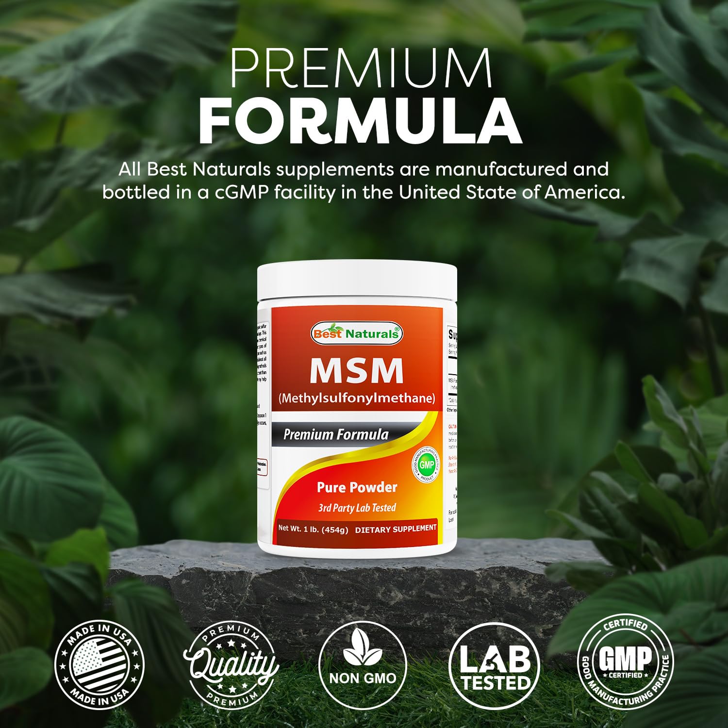 MSM powder stirred into water for a quick mix.