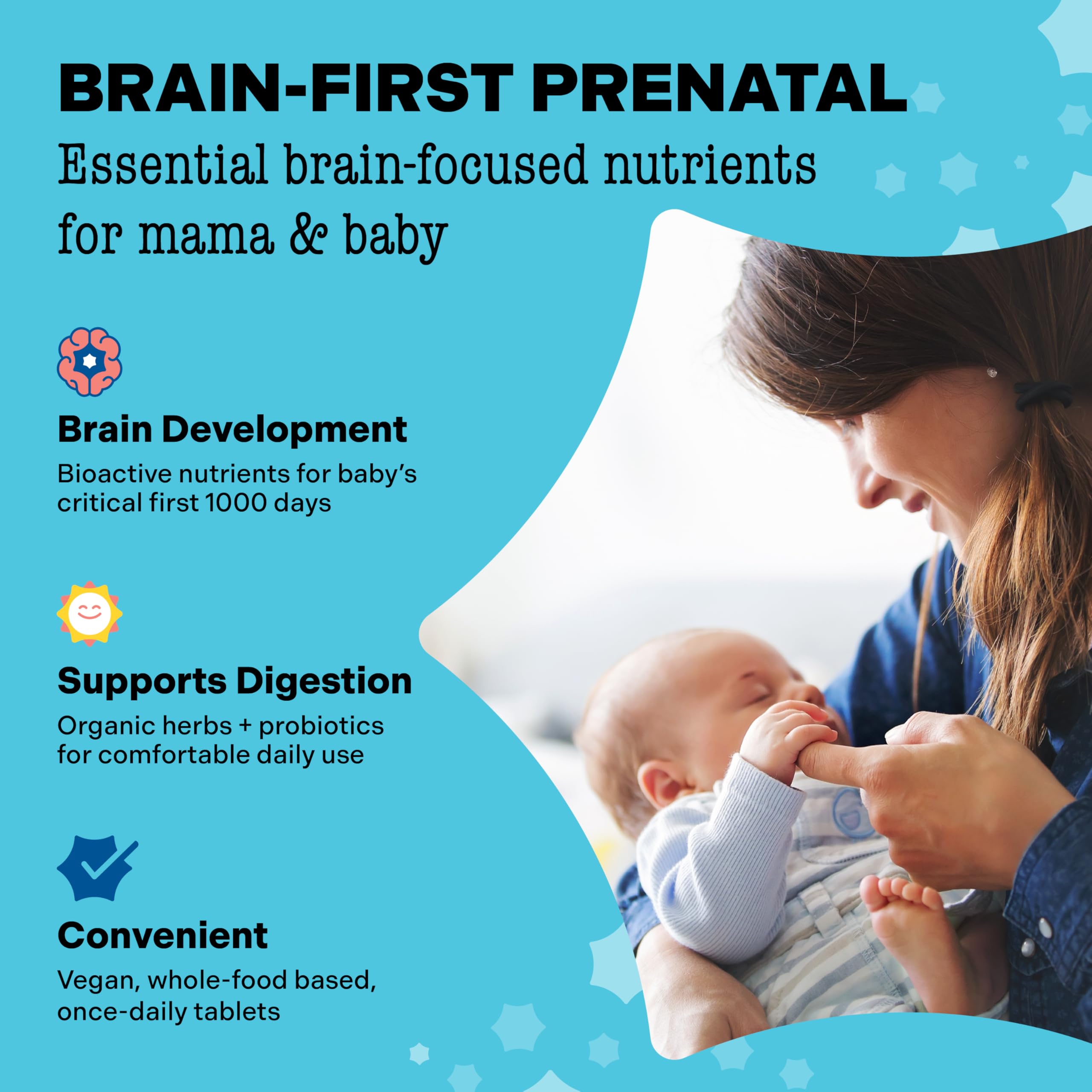 Best Nest Wellness Mama Bird prenatal bottle with label highlighting organic herbs and probiotics.