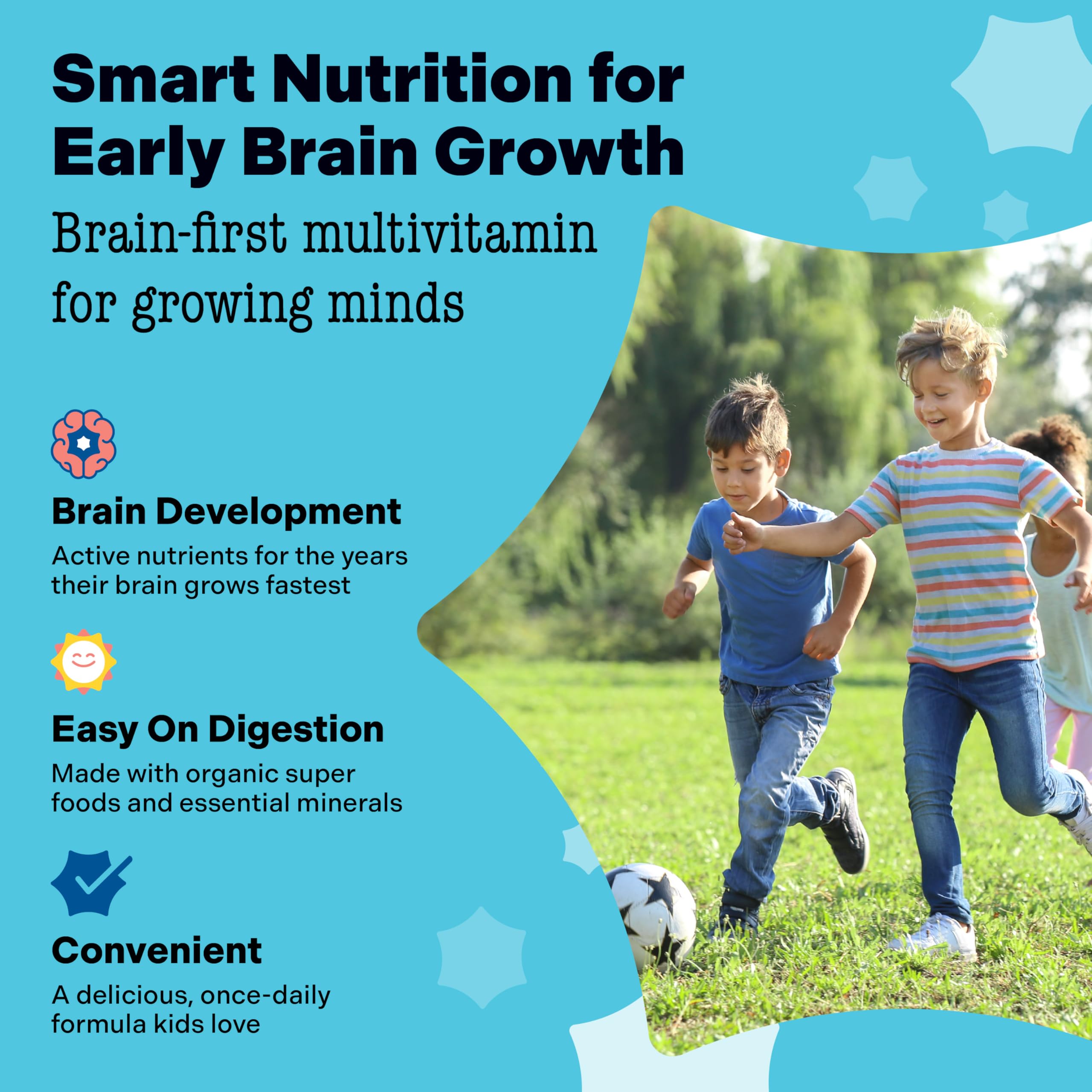 Mama Bird spoon-dosing shows easy, tasty daily nutrition for growing children.