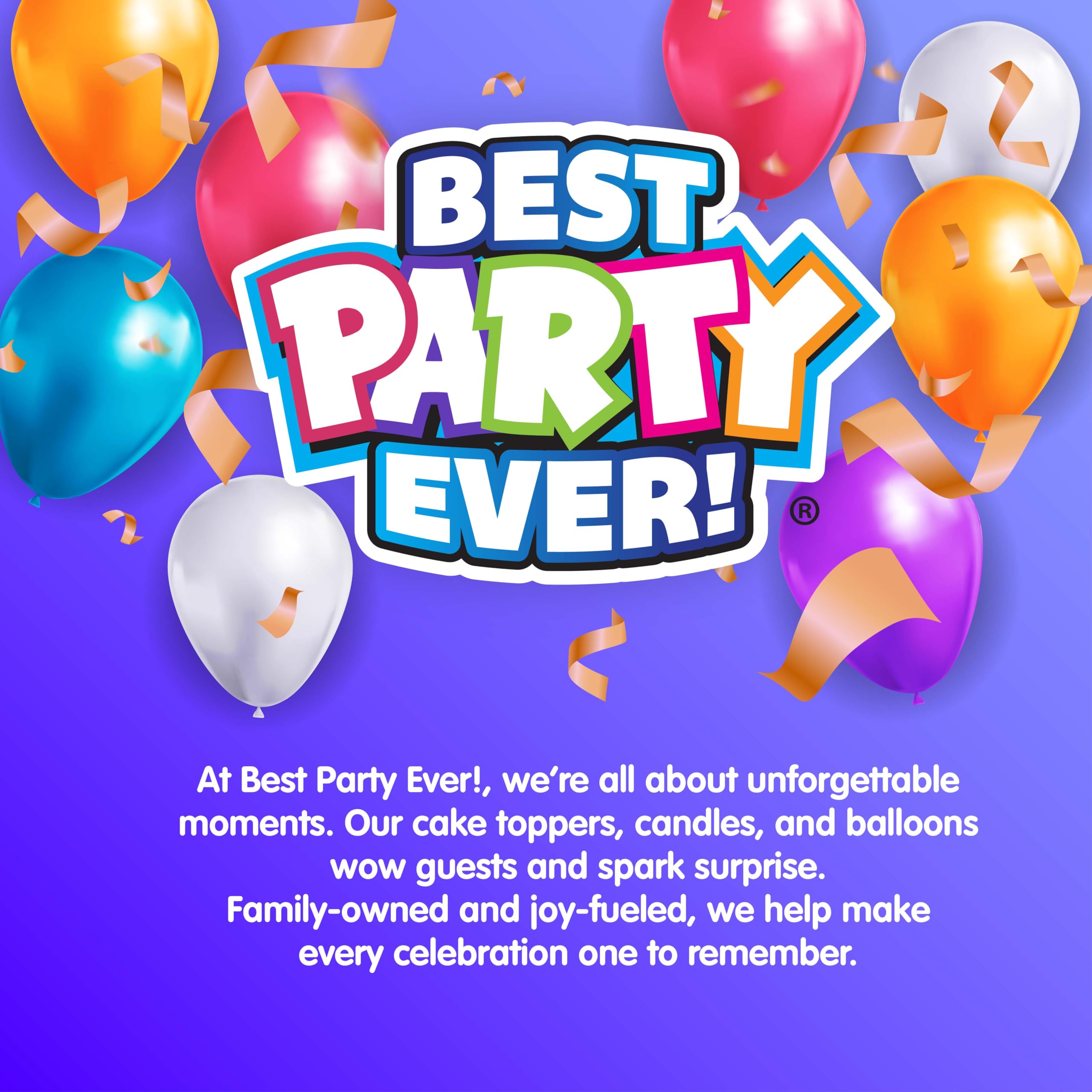 BEST PARTY EVER gift set confetti topper elevates party vibes.