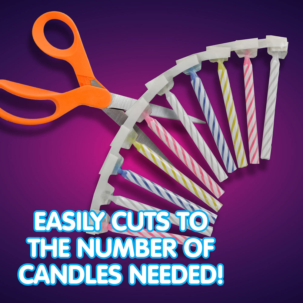 Best Party Ever Quick Light Candles multi-color flames add festive sparkle for celebrations