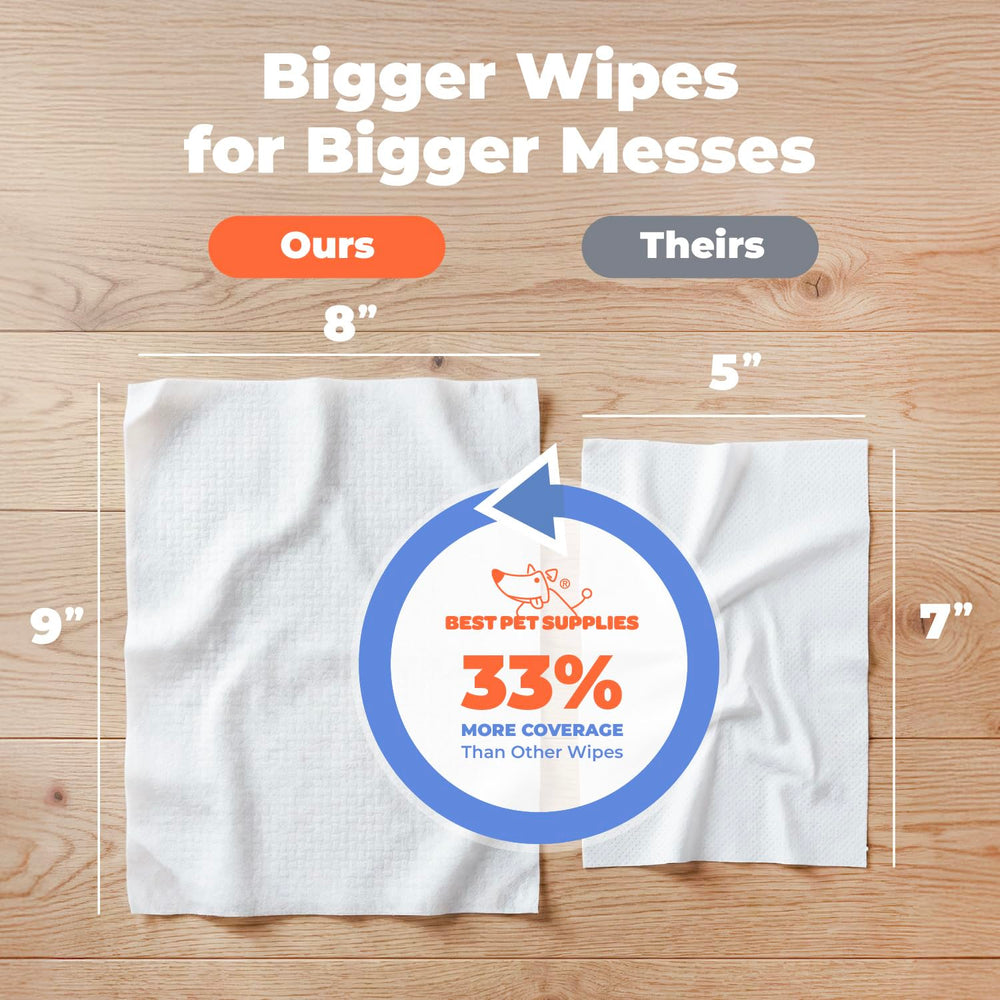Best Pet Supplies dog wipes paws cleanup closeup showing durable fibers.