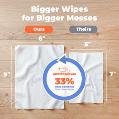 Best Pet Supplies dog wipes paws cleanup closeup showing durable fibers.