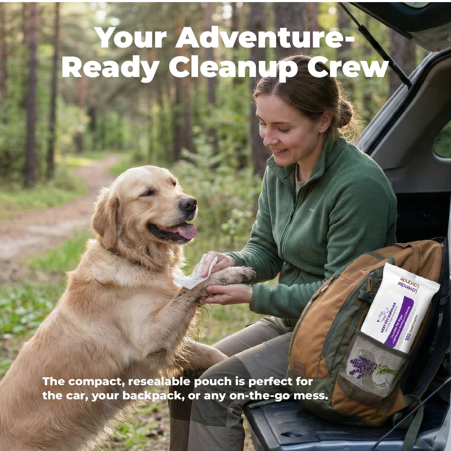 Best Pet Supplies resealable pouch preserves moisture for home and travel use.