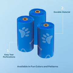 Best Pet Supplies — sacs-poubelle bleus épais, pour une collecte plus propre et rapide.